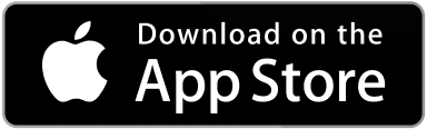 Black rectangular button with the Apple logo on the left and the text "Download on the App Store" on the right.