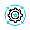 Centralized maintenance management and automation icon.